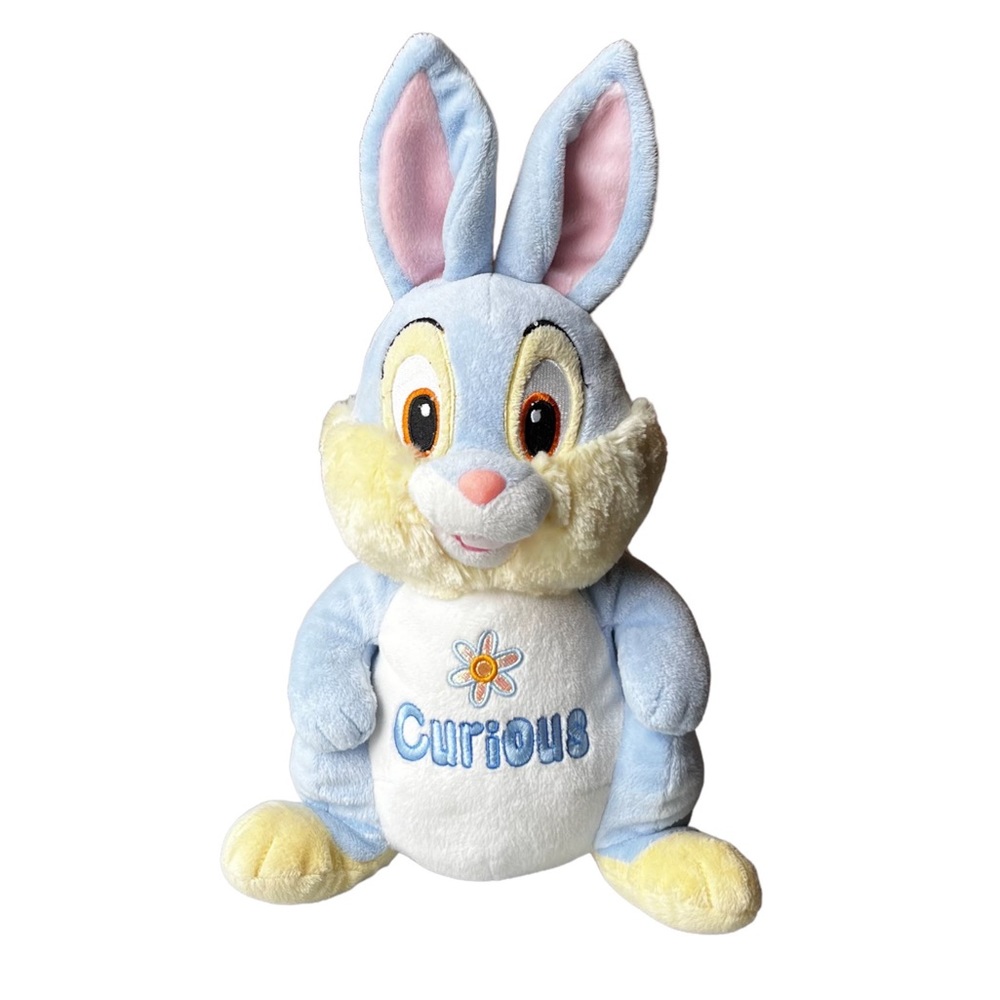 Disney Store Thumper stuffed rabbit with “Curious”